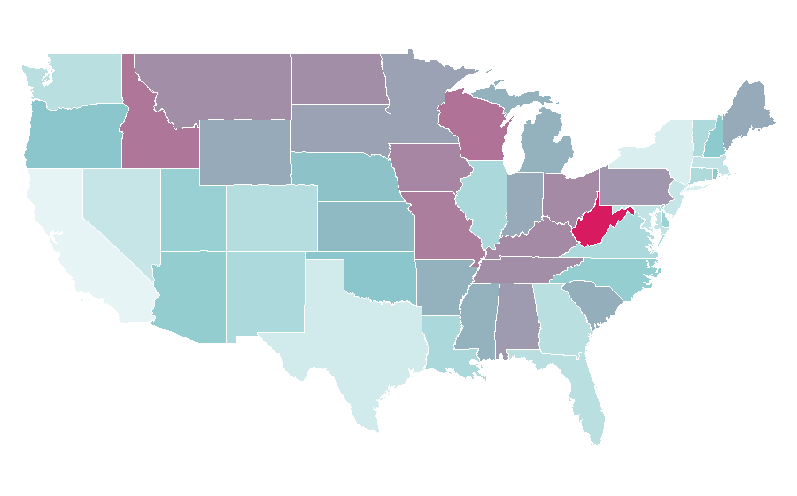 Affinity by region — Alison Sweeney, United States