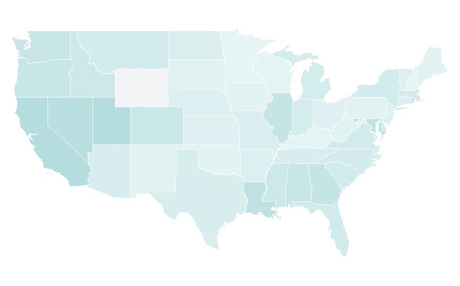 Affinity by region — All Blacks, United States
