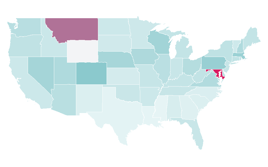 Affinity by region — All Time Low, United States