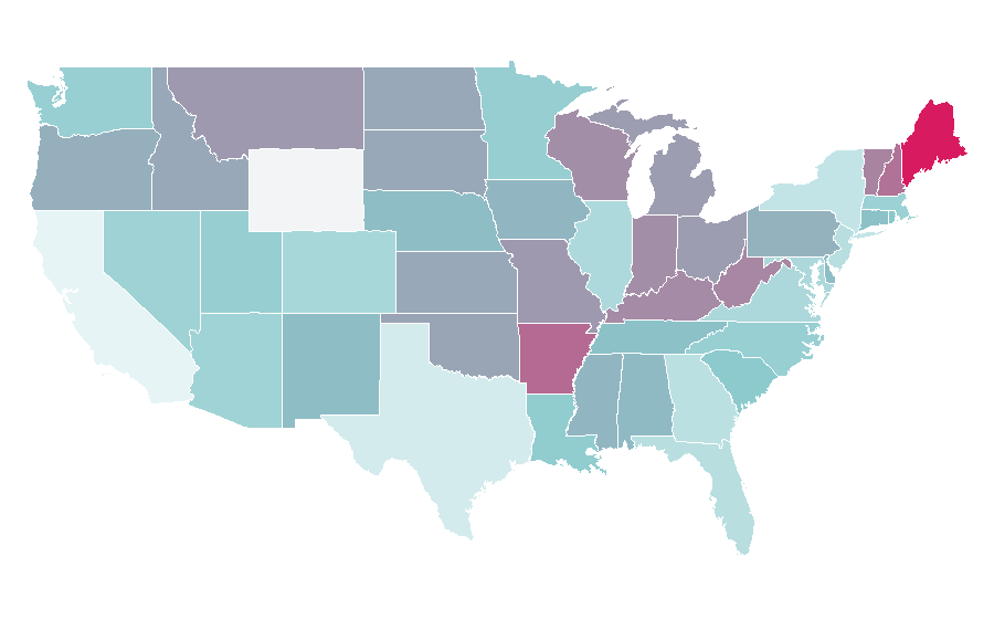 Affinity by region — AllFreeCrochet, United States