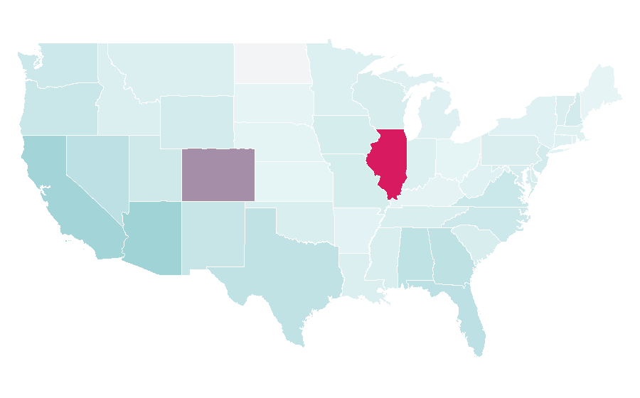 Affinity by region — Alliant Credit Union, United States