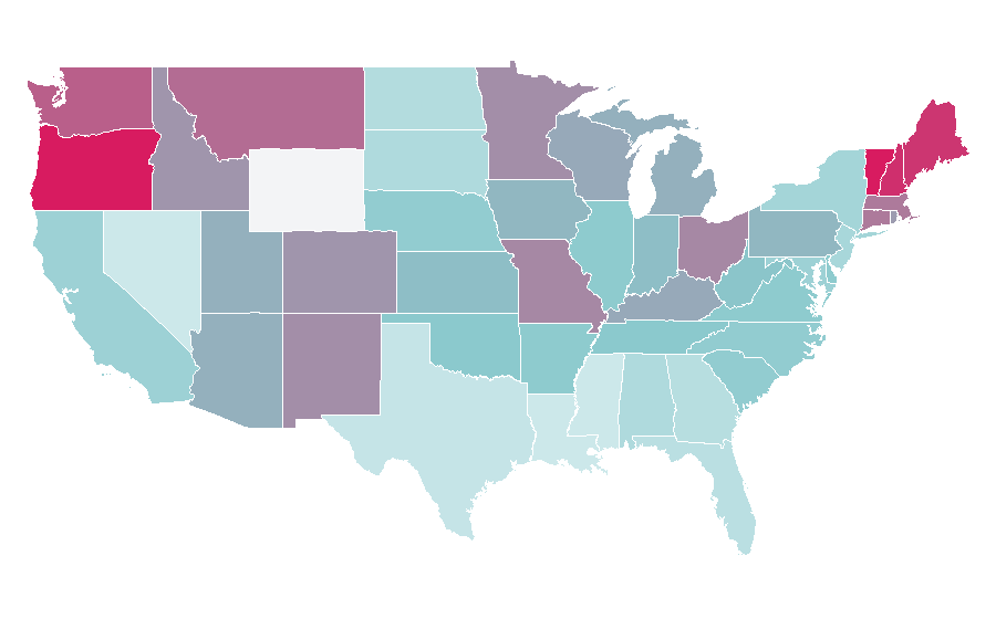 Affinity by region — Allison Janney, United States