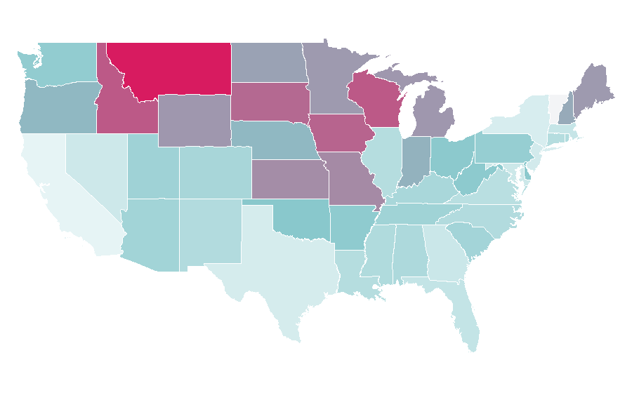 Affinity by region — Allrecipes.com, United States