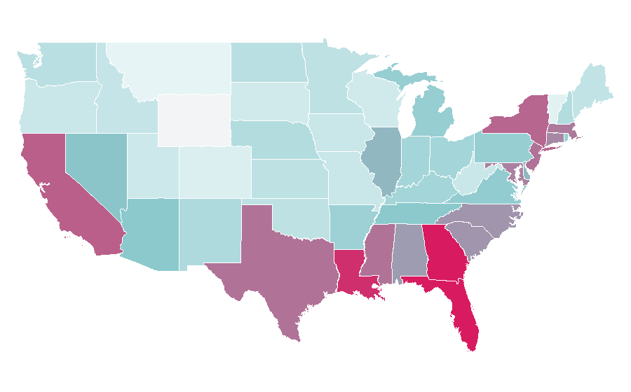 Affinity by region — Almond milk, United States