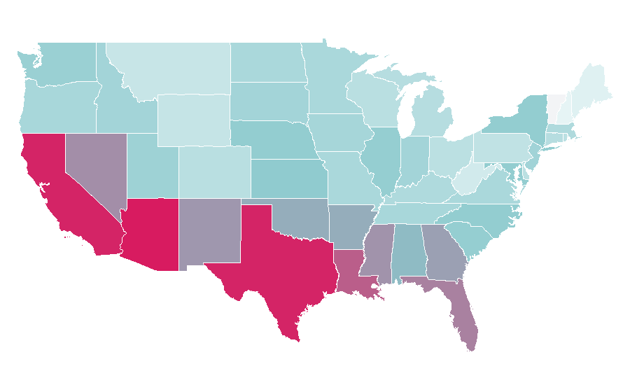 Affinity by region — Aloe vera, United States