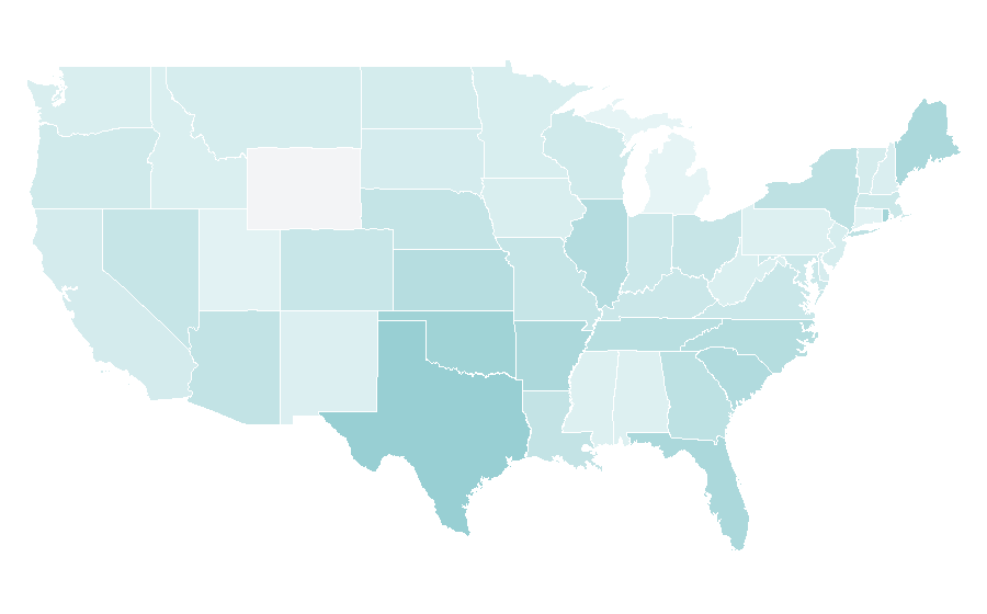 Affinity by region — Aloft Hotels, United States