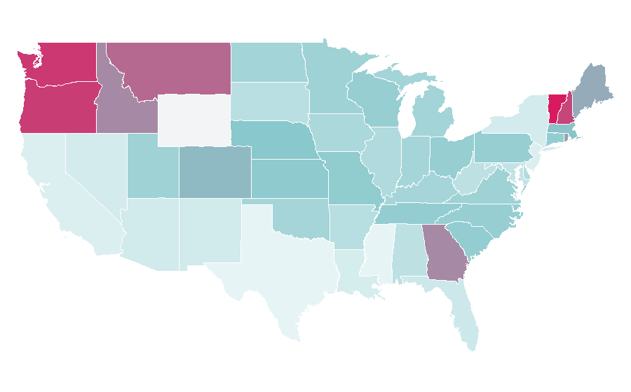 Affinity by region — Alton Brown, United States