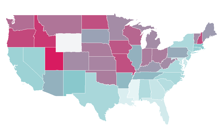 Affinity by region — Alyson Hannigan, United States