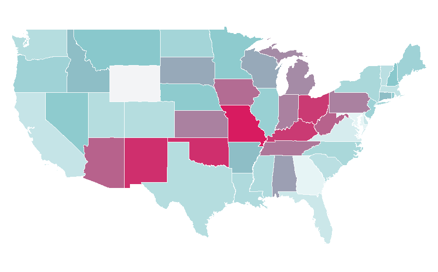Affinity by region — Alyssa Milano, United States