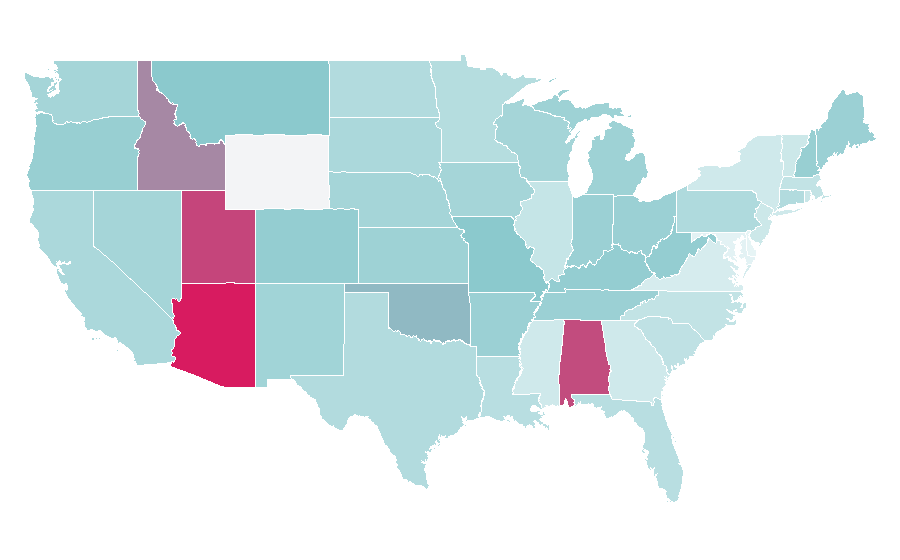 Affinity by region — Amanda Bynes, United States
