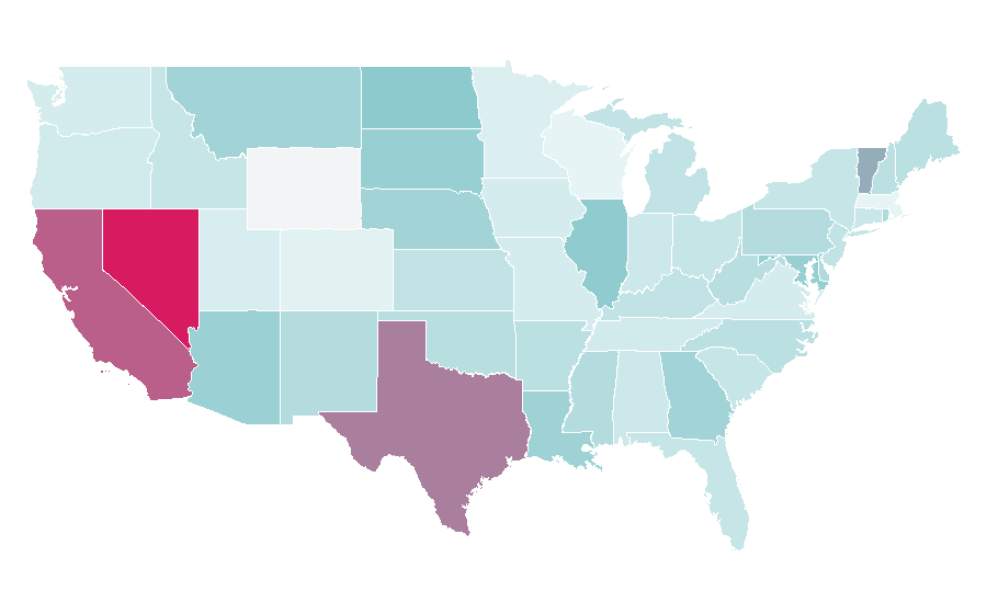 Affinity by region — Amateur boxing, United States