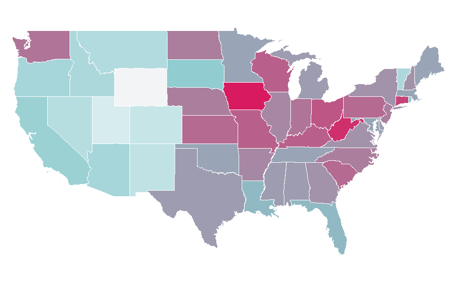 Affinity by region — Amazon Echo, United States