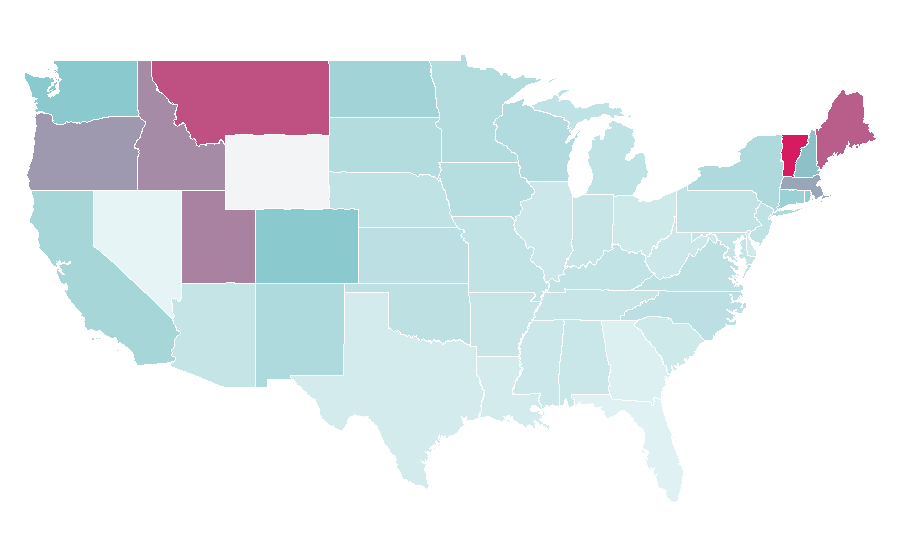 Affinité par région — Amazon Prime Video, États-Unis