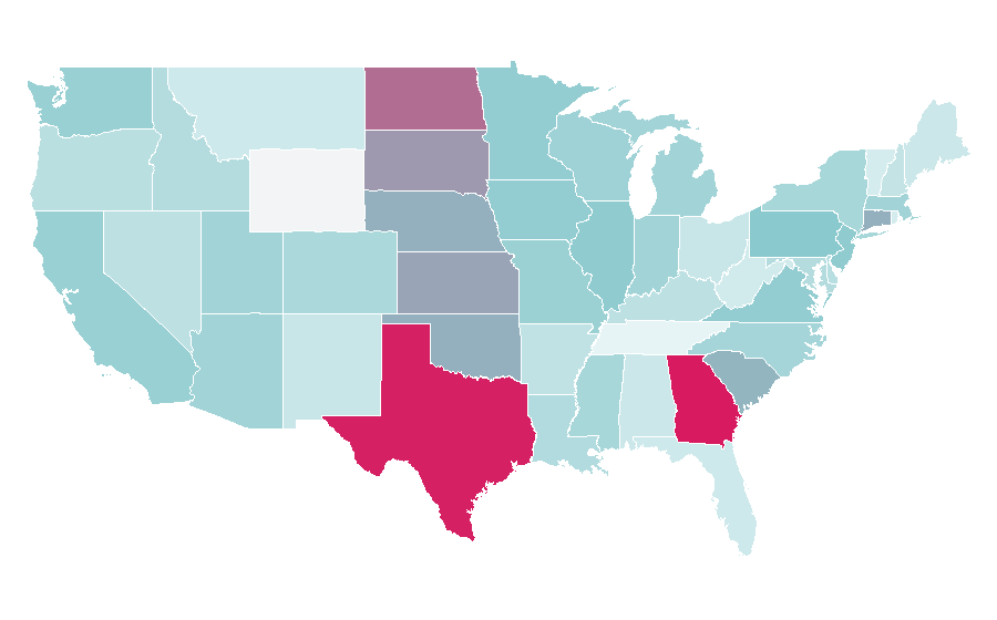 Affinity by region — Amazon rainforest, United States