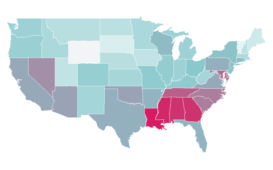 Affinity by region — Amber Rose, United States