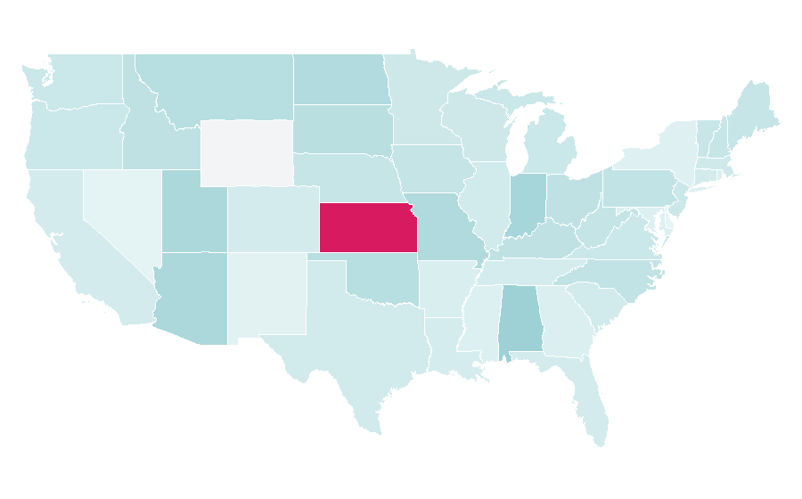 Affinity by region — Amelia Earhart, United States