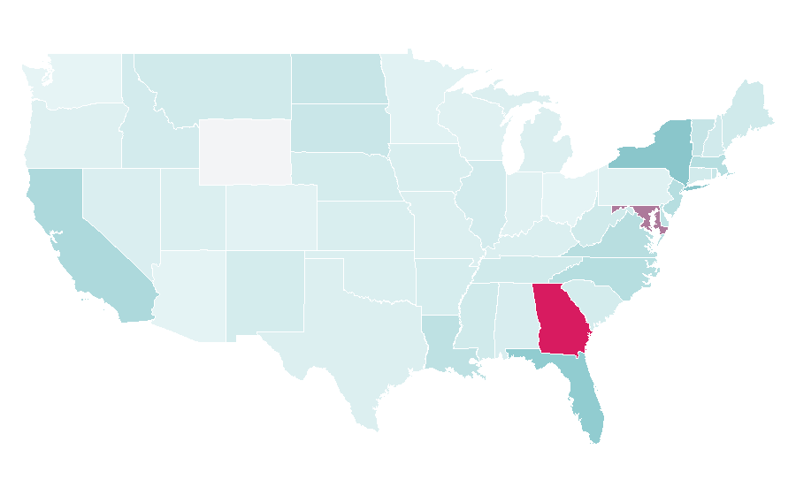 Affinity by region — American Black Film Festival, United States