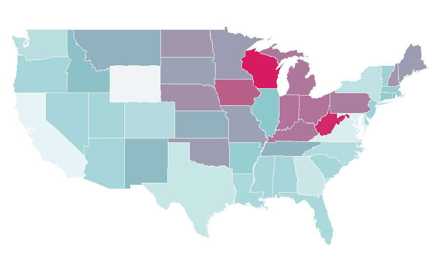 Affinity by region — American Chopper, United States