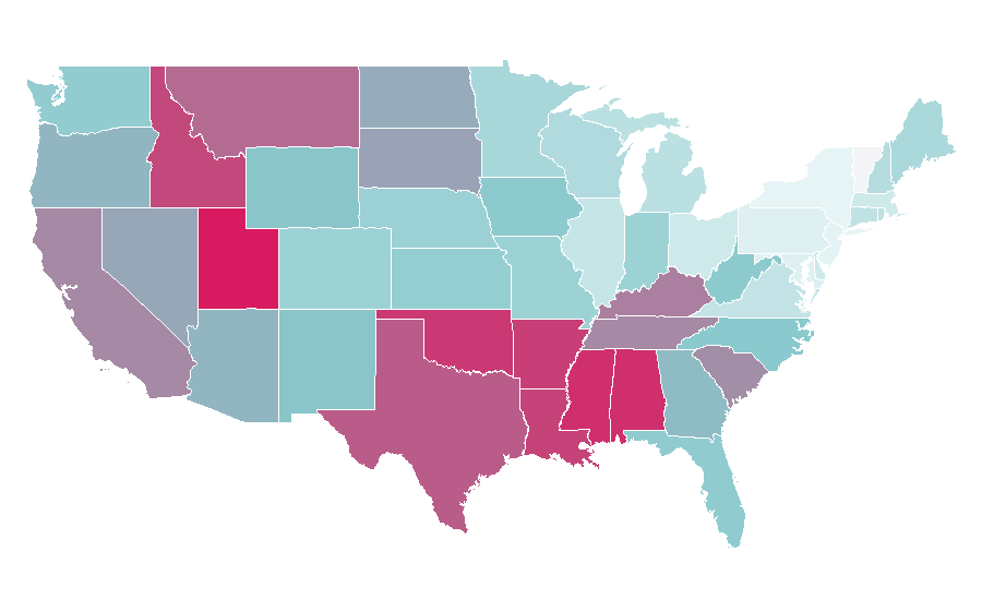 Affinity by region — American Cocker Spaniel, United States