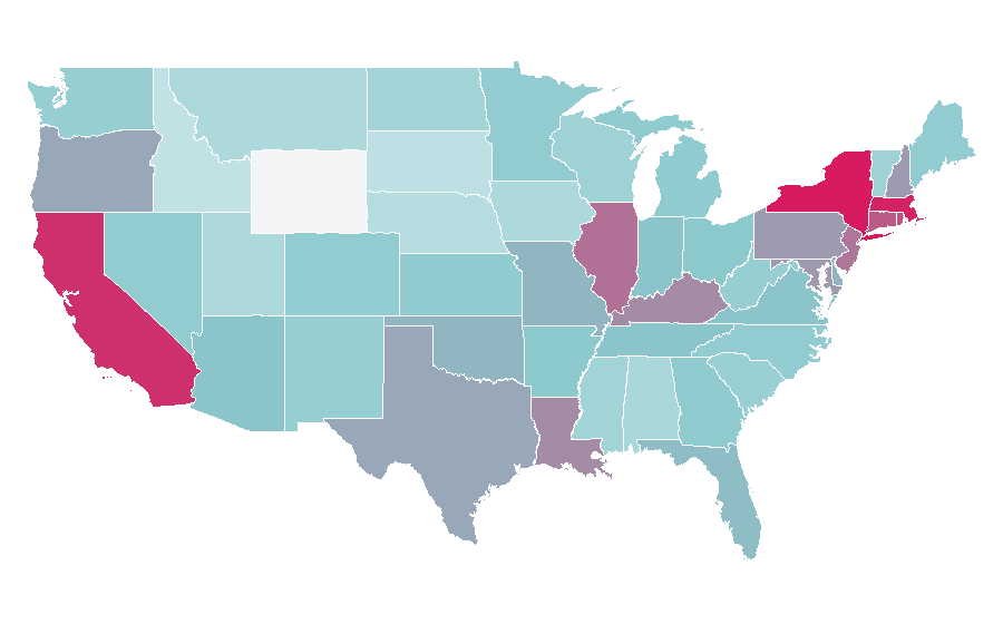 Affinity by region — American Crime Story, United States