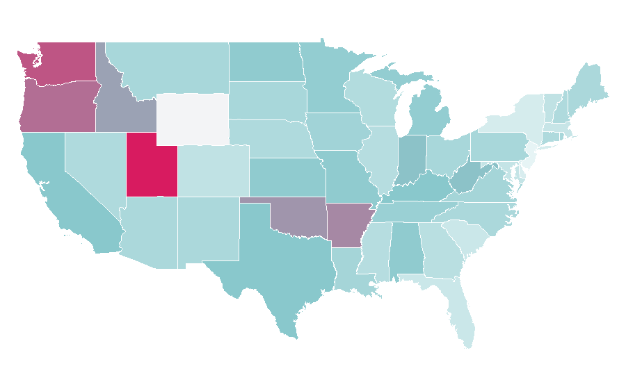 Affinity by region — American Curl, United States