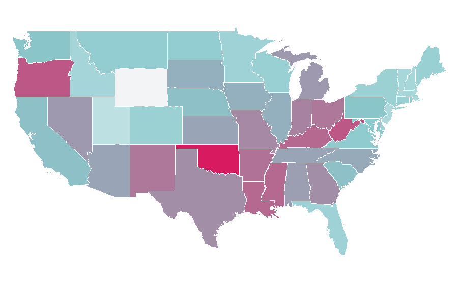 Affinity by region — American Dad!, United States