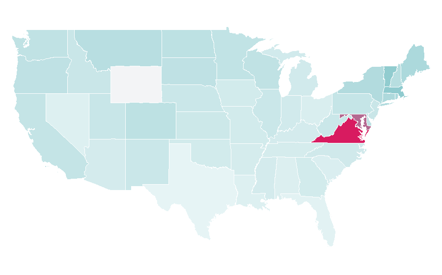 Affinity by region — American Enterprise Institute, United States