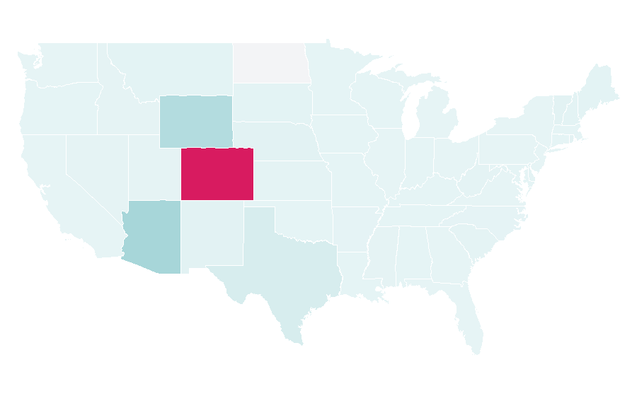 Affinity by region — American Furniture Warehouse, United States