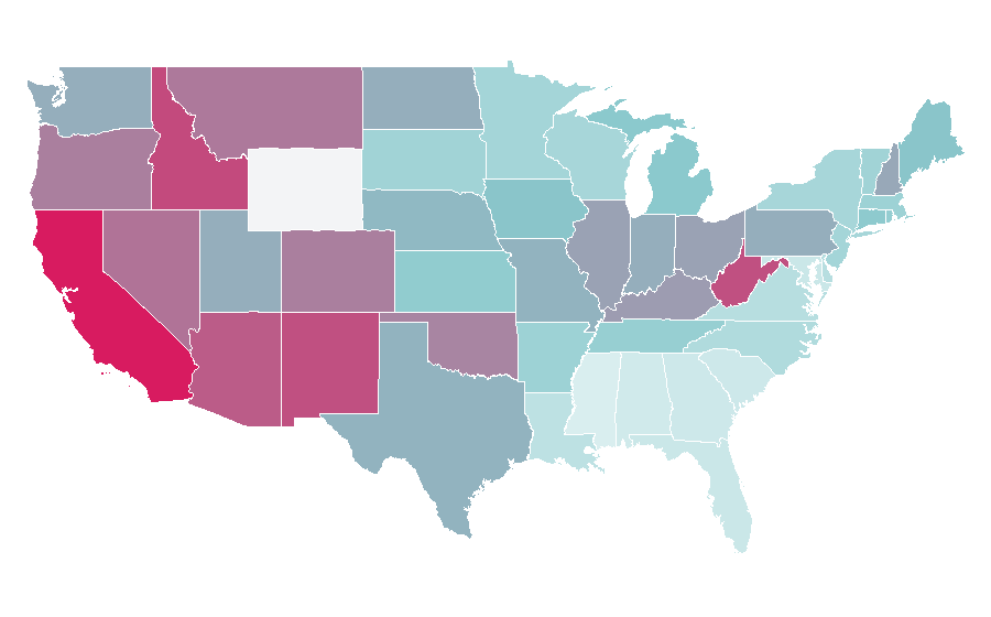 Affinity by region — American History X, United States