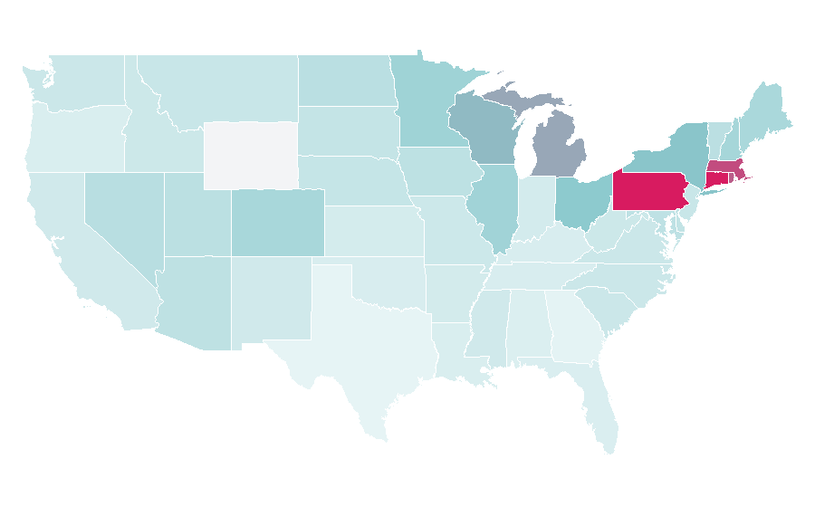 Affinity by region — American Hockey League, United States