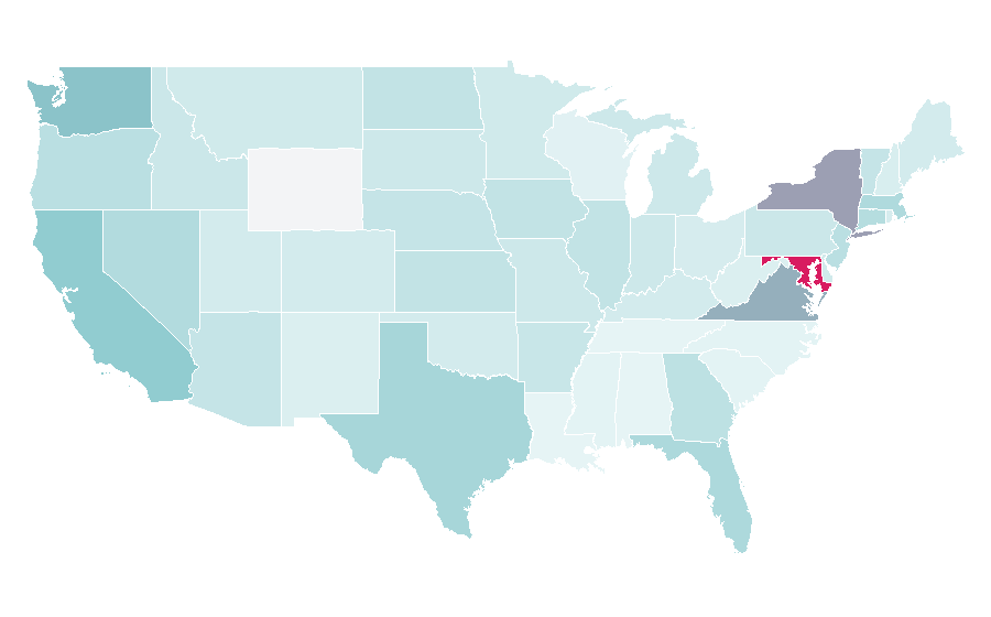 Affinity by region — American Holidays, United States