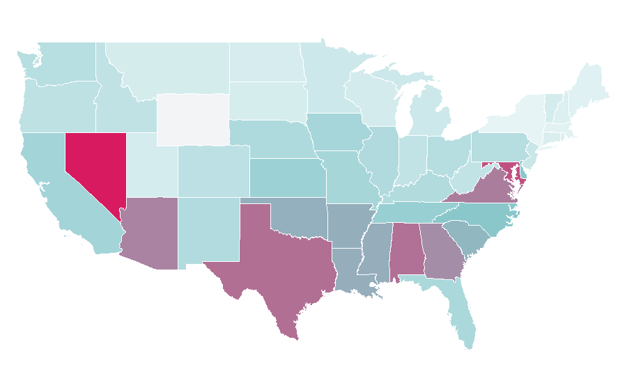 Affinity by region — American Home Shield, United States