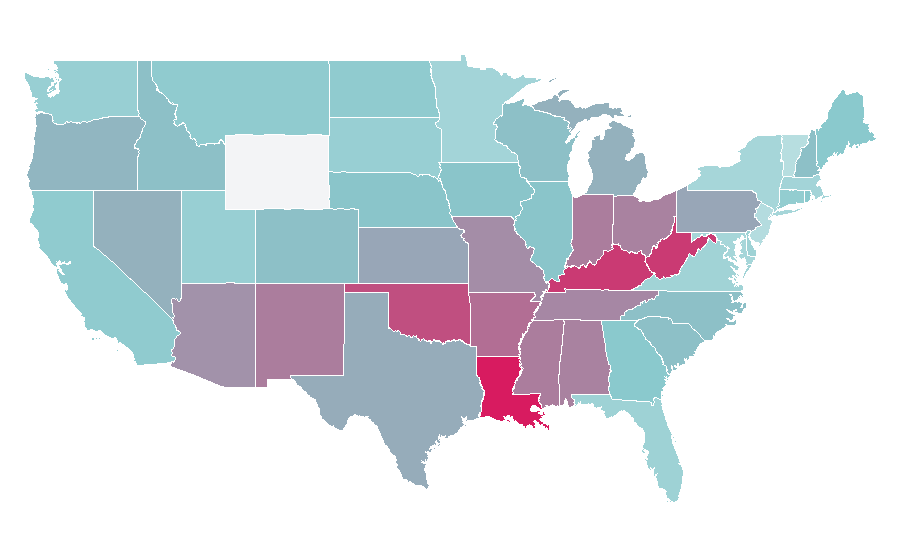 Affinity by region — American Horror Story, United States
