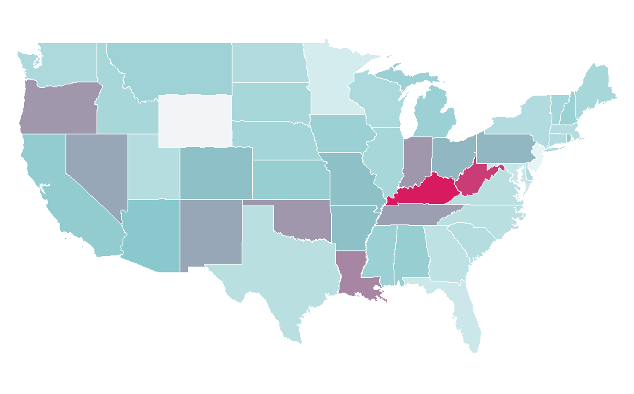 Affinity by region — American Horror Story: Hotel, United States