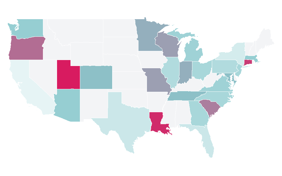 Affinity by region — American jewish culture, United States