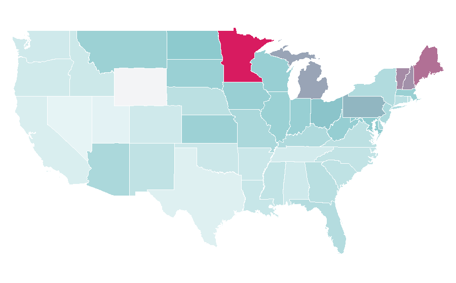 Affinity by region — American Legion, United States