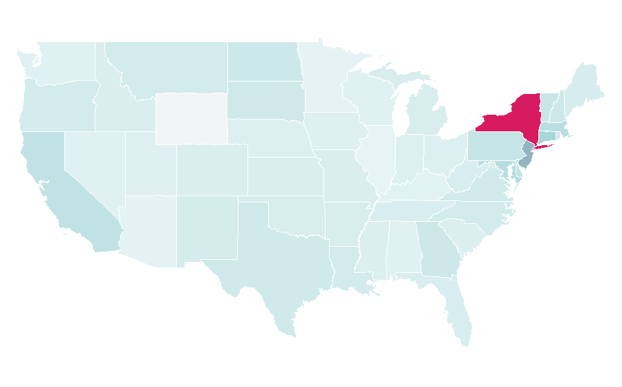 Affinity by region — American Musical and Dramatic Academy, United States
