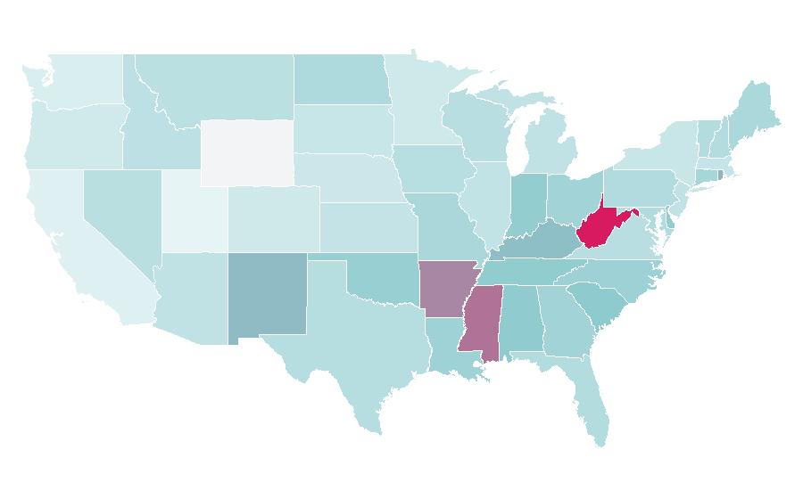 Affinity by region — American Musical Supply, United States