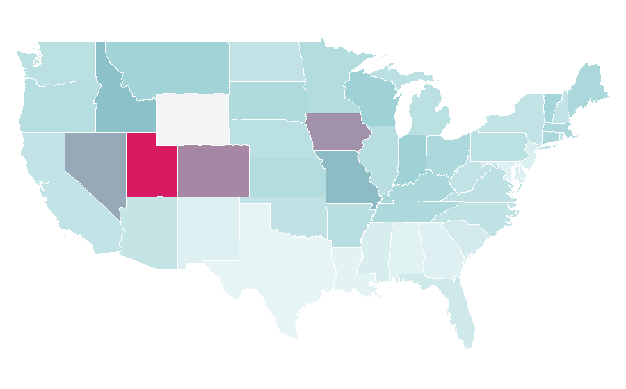 Affinity by region — American Ninja Warrior, United States