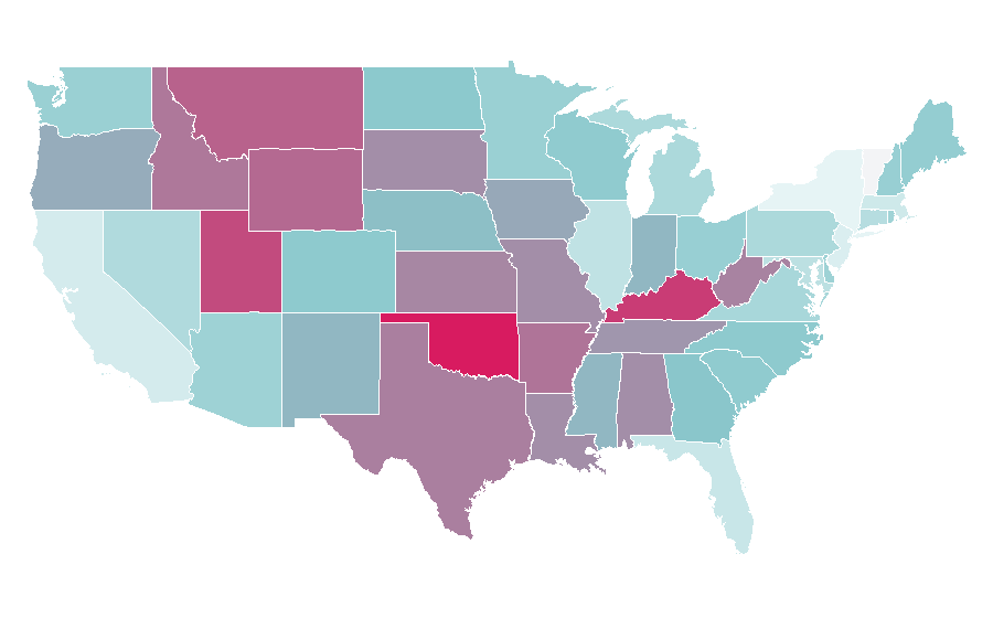 Affinity by region — American Paint Horse, United States
