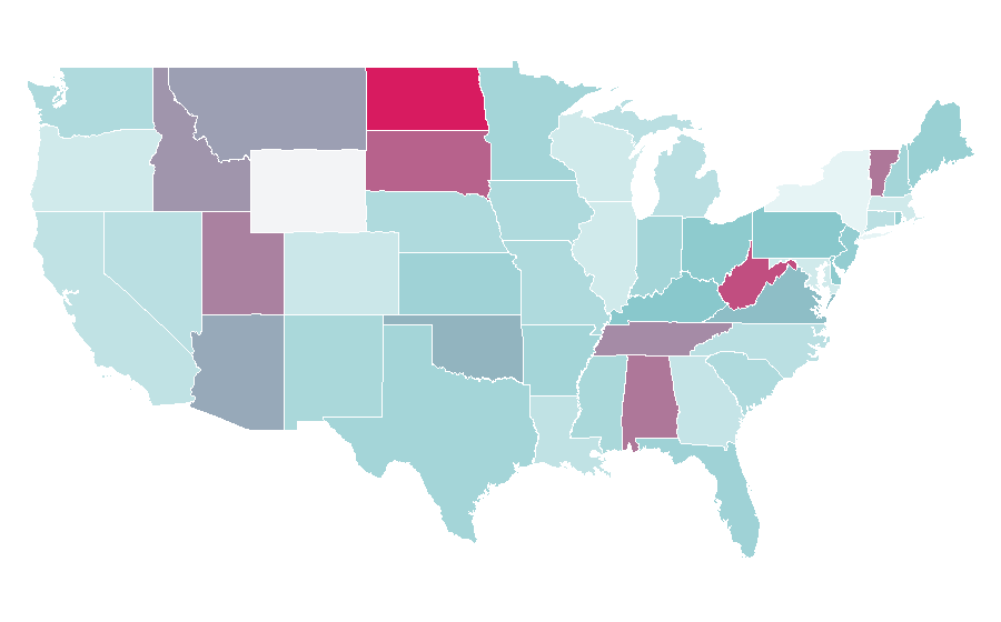 Affinity by region — American patriotism, United States