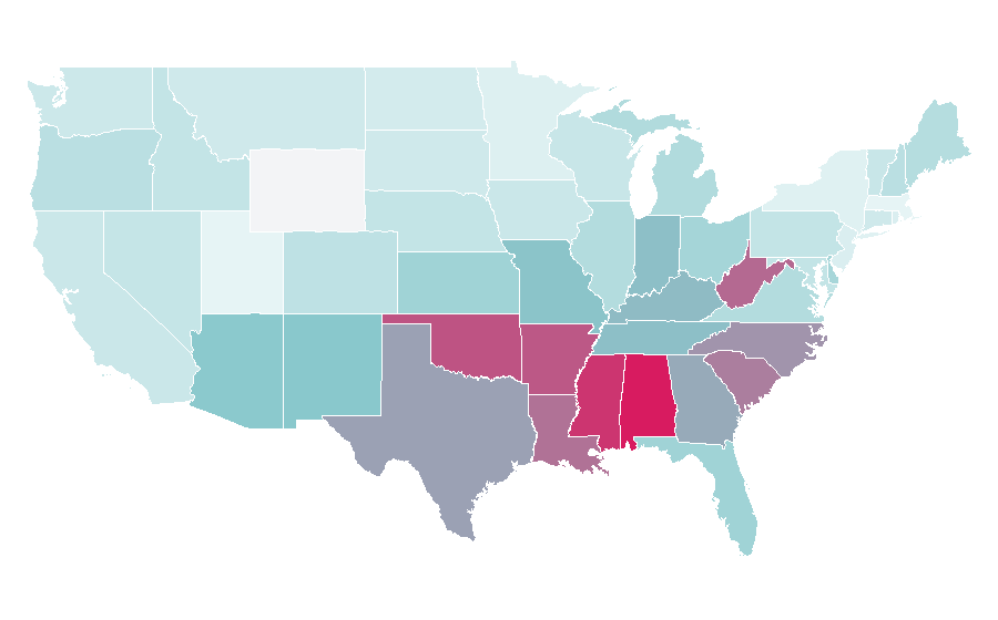 Affinity by region — American Pit Bull Terrier, United States