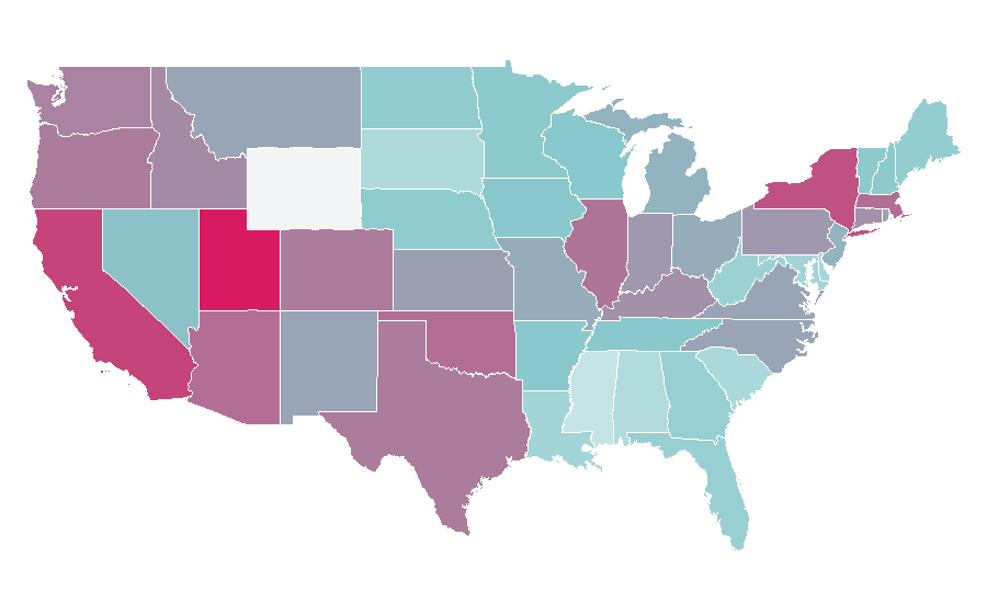 Affinity by region — american psycho, United States