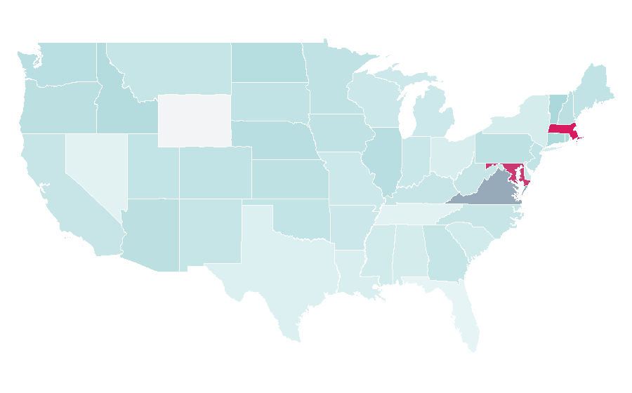 Affinity by region — American Psychological Association, United States