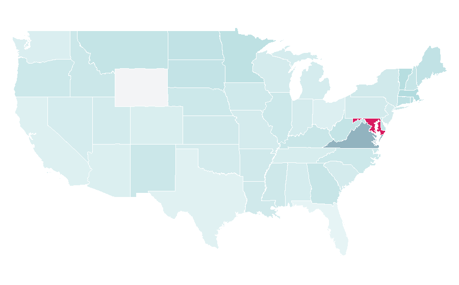 Affinity by region — American Public Health Association, United States