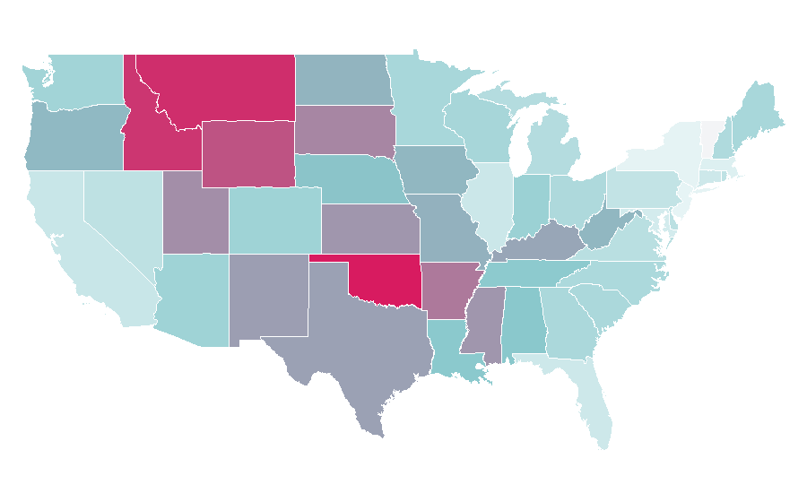 Affinity by region — American Quarter Horse, United States