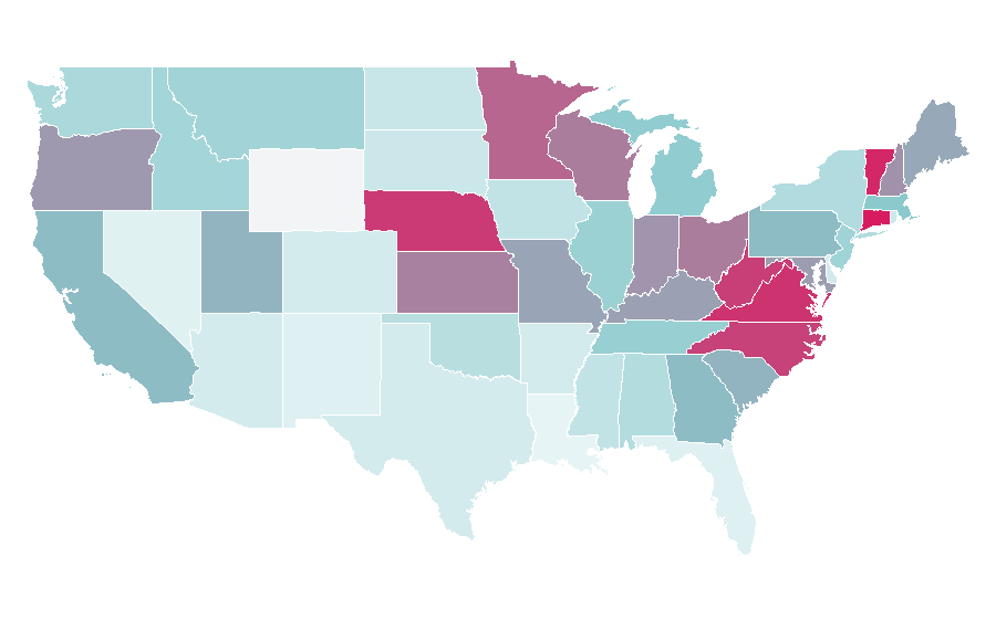 Affinity by region — American Red Cross, United States