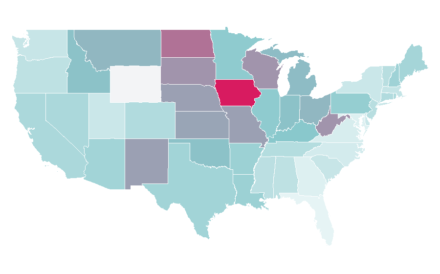 Affinity by region — American Reunion, United States