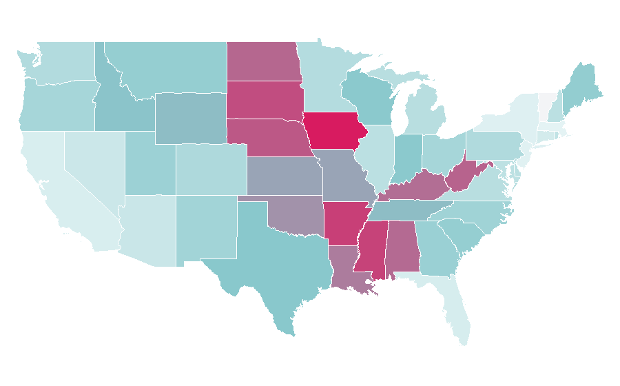 Affinity by region — American Truck Simulator, United States