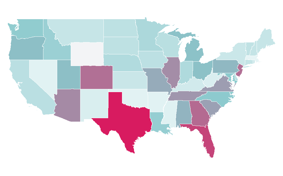 Affinity by region — America's Best Contacts & Eyeglasses, United States